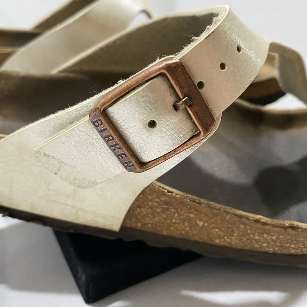 BIRKENSTOCK Gizeh Thong Sandals Metallic Gold EU 36 - Picture 7 of 10
